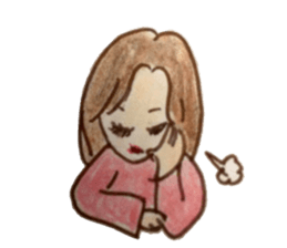 Five emotional girls sticker #14640526