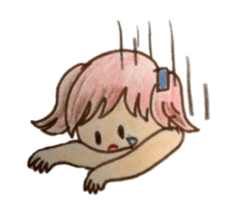 Five emotional girls sticker #14640528