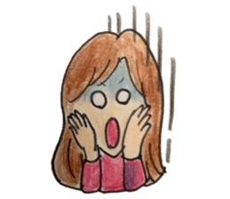 Five emotional girls sticker #14640531