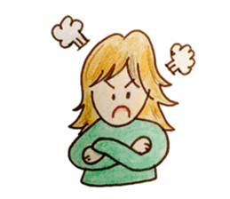 Five emotional girls sticker #14640533