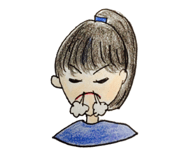 Five emotional girls sticker #14640534