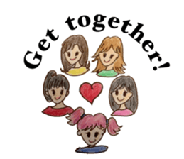 Five emotional girls sticker #14640541