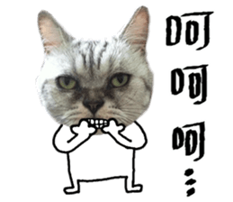 A cat from Saturn 4 sticker #14641324