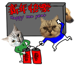 A cat from Saturn 4 sticker #14641333