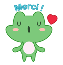 Moya the french frog sticker #14641690