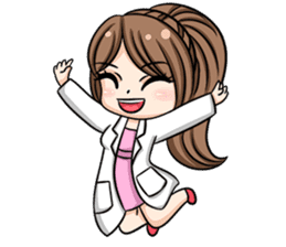 Happy lovely dentist sticker #14642585