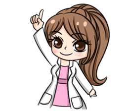 Happy lovely dentist sticker #14642590