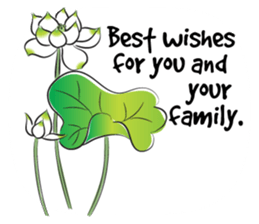 Greetings card with Chinese painting sticker #14642832