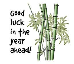 Greetings card with Chinese painting sticker #14642842