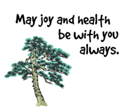 Greetings card with Chinese painting sticker #14642843