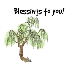 Greetings card with Chinese painting sticker #14642851