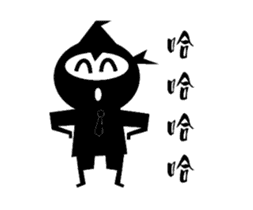 Ninja office workers four grid articles sticker #14642862