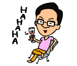 4 family gathering Sticker sticker #14643950