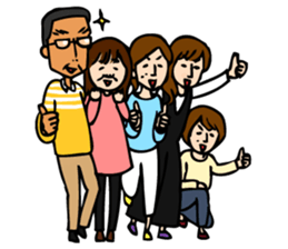 4 family gathering Sticker sticker #14643980