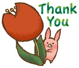 Piglet and Momo English ver. sticker #14644799