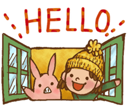 Piglet and Momo English ver. sticker #14644802