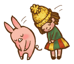 Piglet and Momo English ver. sticker #14644826
