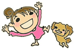 toy poodle & girl sticker #14646034