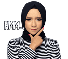 The Monochrome Hijab Style Enthusiast sticker #14646162