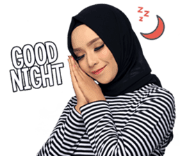 The Monochrome Hijab Style Enthusiast sticker #14646165