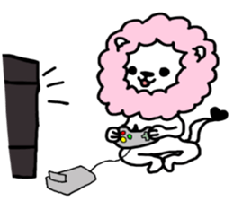 Cotton candy lion the reaction version sticker #14646272