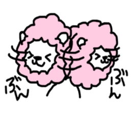 Cotton candy lion the reaction version sticker #14646279
