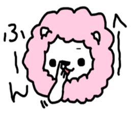 Cotton candy lion the reaction version sticker #14646293