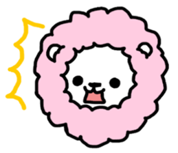 Cotton candy lion the reaction version sticker #14646297