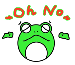 Round frog day sticker #14647918