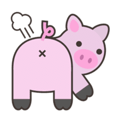 PINKY The Cute Pink Piglet sticker #14648464