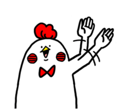 Conversation in chicken sticker sticker #14649120