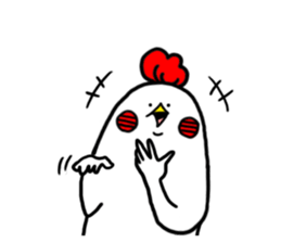 Conversation in chicken sticker sticker #14649125