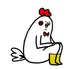 Conversation in chicken sticker sticker #14649126