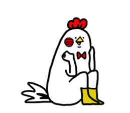Conversation in chicken sticker sticker #14649127