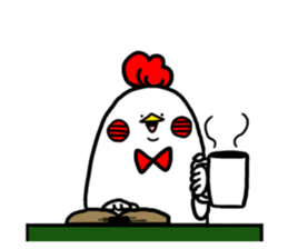 Conversation in chicken sticker sticker #14649129