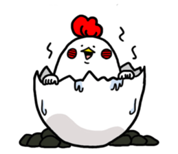 Conversation in chicken sticker sticker #14649131