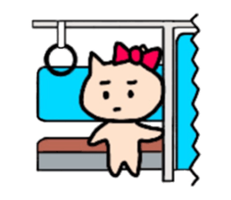 Nya-ko and her friends in Yamanote line sticker #14649235