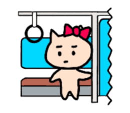 Nya-ko and her friends in Yamanote line sticker #14649235