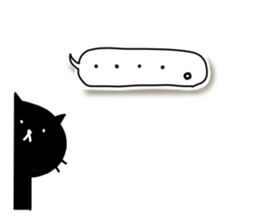 Lonely cat's handwritten message sticker #14649465