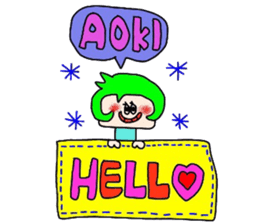 aokisan pretty sticker sticker #14650049
