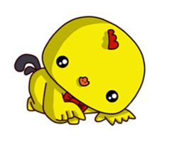 Small Baby chick 2 expression package sticker #14650577