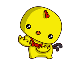 Small Baby chick 2 expression package sticker #14650580