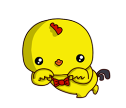 Small Baby chick 2 expression package sticker #14650584