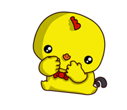Small Baby chick 2 expression package sticker #14650587