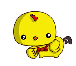 Small Baby chick 2 expression package sticker #14650588