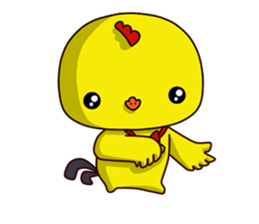 Small Baby chick 2 expression package sticker #14650592