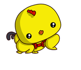 Small Baby chick 2 expression package sticker #14650594