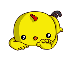 Small Baby chick 2 expression package sticker #14650596