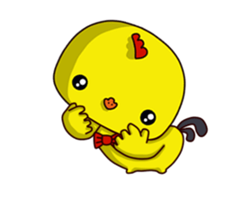 Small Baby chick 2 expression package sticker #14650599