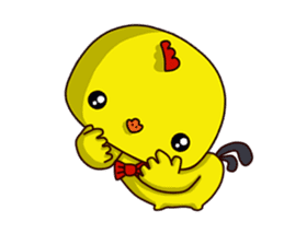 Small Baby chick 2 expression package sticker #14650599